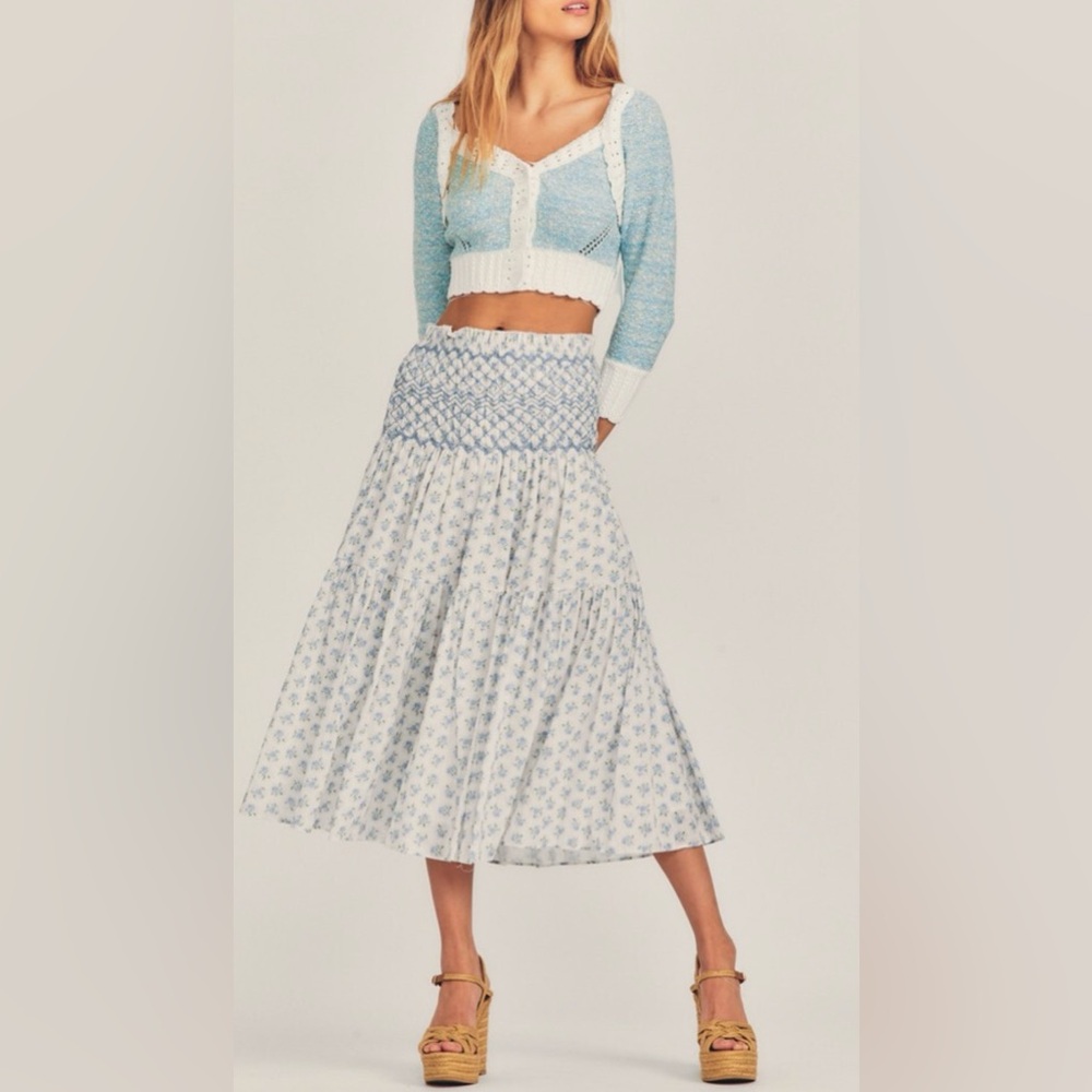 NWOT Love Shack Fancy Midi Skirt Size M